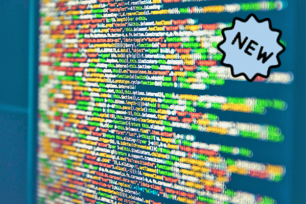 Ein Computerbildschirm mit Codes, die auf Hacking hinweisen. Sie sind in gelber, weisser, roter und grüner Schriftfarbe.